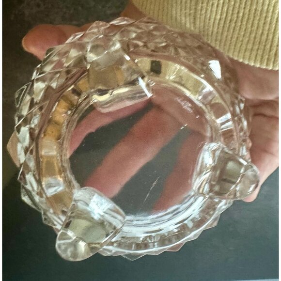 Vintage Fostoria American, Clear 3-Footed Open Sugar Bowl, Clear Glass, Elegantl - Picture 5 of 10